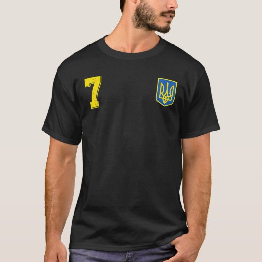 Retro Ukraine Soccer Jersey Ukraine Football T-shirt (Voorkant)