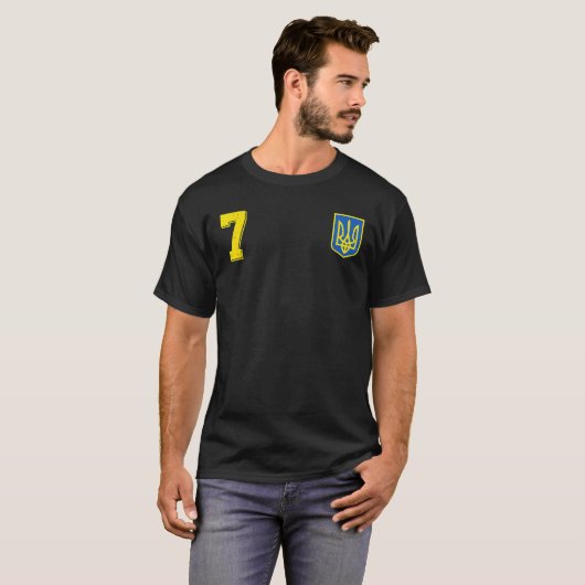 Retro Ukraine Soccer Jersey Ukraine Football T-shirt (Voorkant volledig)