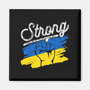 Retro Ukraine vlag sterk Oekraïne voor mannen Magneet