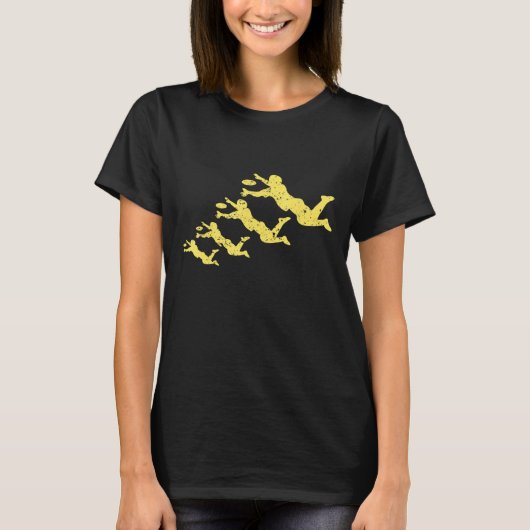 Retro Ultimate Frisbee  Disk Golf Flying T-shirt (Voorkant)