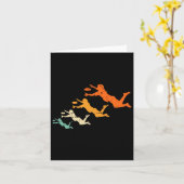 Retro Ultimate Frisbee Player  Disk Ultimat Kaart (Gele Bloem)