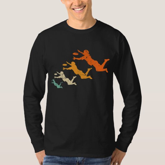 Retro Ultimate Frisbee Player  Disk Ultimat T-shirt (Voorkant)