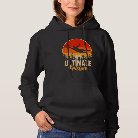 Retro Ultimate Frisbee Player Mannen Vrouwen Fl Hoodie (Voorkant)