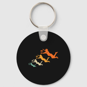Retro Ultimate Frisbee Speler Vintage Disc Ultimat Sleutelhanger