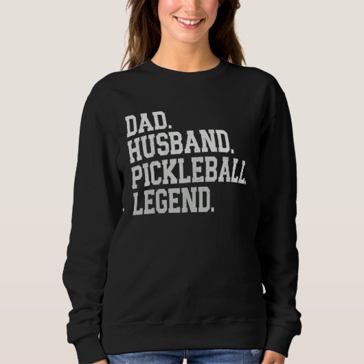 Retro uncle husband pickleball legend paddle tenni trui (Voorkant)