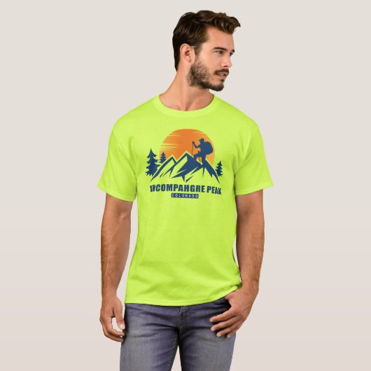 Retro Uncompaggre Peak Hike T-shirt (Voorkant volledig)