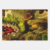 Retro Undersea Life Zee Anemonen & Coral 3 Stijlen Inpakpapier Vel (Voorkant)