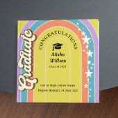 Retro Uni-Afstudeerder | gelukwens | foto | vierka Feestdagenkaart