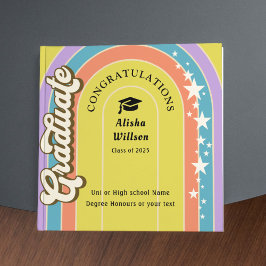 Retro Uni-Afstudeerder | gelukwens | foto | vierka Feestdagenkaart