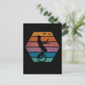 Retro Unicycle Juggling Circus Artist Juggler Briefkaart (Staand voorkant)
