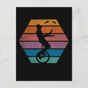 Retro Unicycle Juggling Circus Artist Juggler Briefkaart