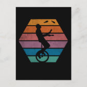 Retro Unicycle Juggling Circus Artist Juggler Briefkaart (Voorkant)