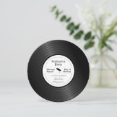 Retro unieke vinyl record afstudeerfeest kaart (Staand voorkant)
