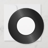 Retro unieke vinyl record afstudeerfeest kaart (Achterkant)