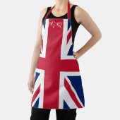 Retro Union Jack Apron - Monogrammed British Flag Schort (Insitu)