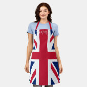 Retro Union Jack Apron - Monogrammed British Flag Schort (Gedragen)