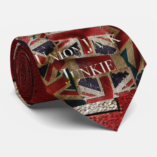 Retro Union Jack-vlag versleten Stropdas (Opgerold)