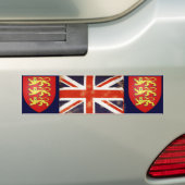 Retro Union Jack Wapensticker Bumpersticker (Op auto)