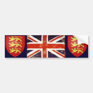 Retro Union Jack Wapensticker Bumpersticker