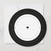 Retro Unique Vinyl Record Wedding Save the Date Kaart (Achterkant)