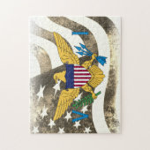 Retro United States and Maagdeneilanden Flag USVI Legpuzzel (Verticaal)
