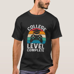 Retro Universiteit Niveau Compleet Gamer Zonsonder T-shirt