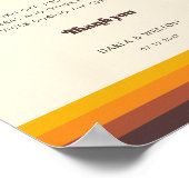  retro Unplugged bruiloft ceremonie Poster (Hoek)