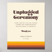  retro Unplugged bruiloft ceremonie Poster (Voorkant)