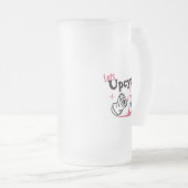 Retro upcycle matglas bierpul (Voorkant rechts)