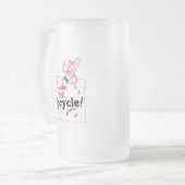 Retro upcycle matglas bierpul (Voorkant links)