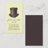 Retro Upper Class Top Hat Calling Card Contactkaartje (Voorkant / Achterkant)