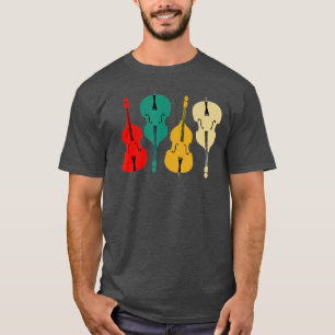 Retro Upright Bass String Double Bass  GIF T-shirt