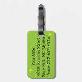 Retro Urban Bagagelabel met kerstparen (Achterkant verticaal)