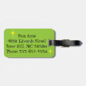 Retro Urban Cartoon Couple Bagagelabel (Achterkant horizontaal)