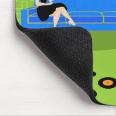 Retro Urban Cartoon Couple Mousepad Muismat (Hoek)