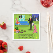 Retro Urban Christmas Party Wegwerp servetten (Insitu)