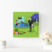 Retro Urban Couple Wall klok (Huis)