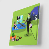 Retro Urban Couple Wall klok (Hoek)