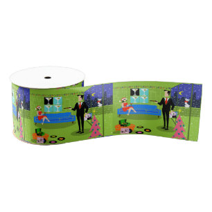 Retro Urban-kerstcadeaubon Grosgrain Lint
