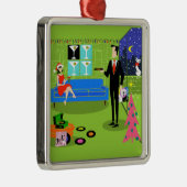 Retro Urban-kerstfeestelijke versiering Metalen Ornament (Rechts)