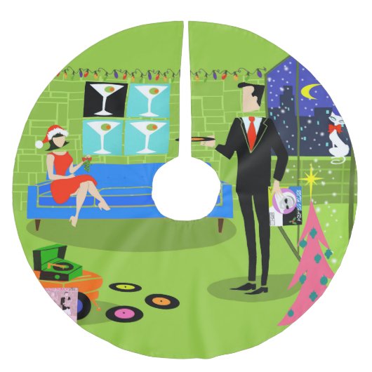 Retro Urban-kerstkerstkerstboomrok Kerstboom Rok (Voorkant)