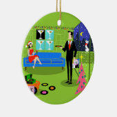 Retro Urban-kerstkerstkerstkerstkerstkerstkerstver Keramisch Ornament (Rechts)