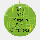 Retro Urban-kerstkerstkerstkerstkerstkerstkerstver Keramisch Ornament (Achterkant)