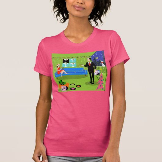 Retro Urban-kerstpaar T-Shirt (Voorkant)