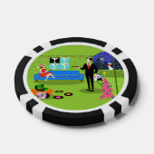 Retro Urban-kerstparapestant poker-chip Poker Chips (Enkel)