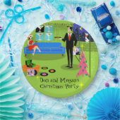 Retro Urban - kerstparapport Papieren Bordje (Feest)