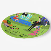 Retro Urban - kerstparapport Papieren Bordje (Gekanteld)