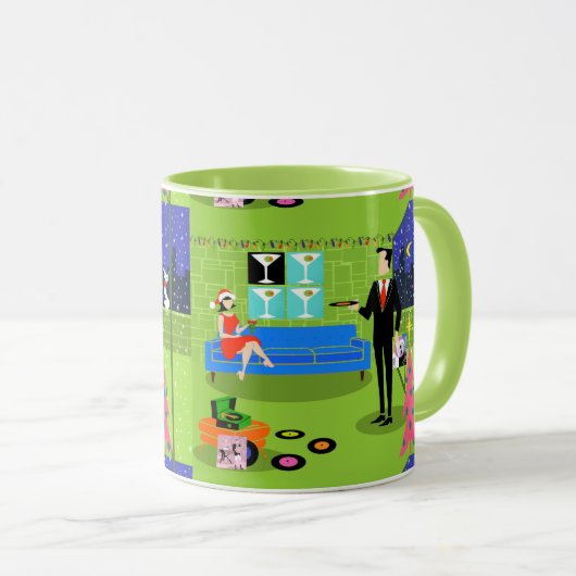 Retro Urban Mok kerstparen (Voorkant rechts)