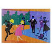 Retro Urban Rooftop Party Cutting Board Snijplank (Voorkant)