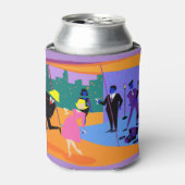 Retro Urban Rooftop Party Koelbox Blikjeskoeler (Blikje Voorkant)